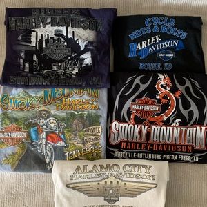 Harley Davidson Men’s T-shirt’s Size Large, 5 all for one price